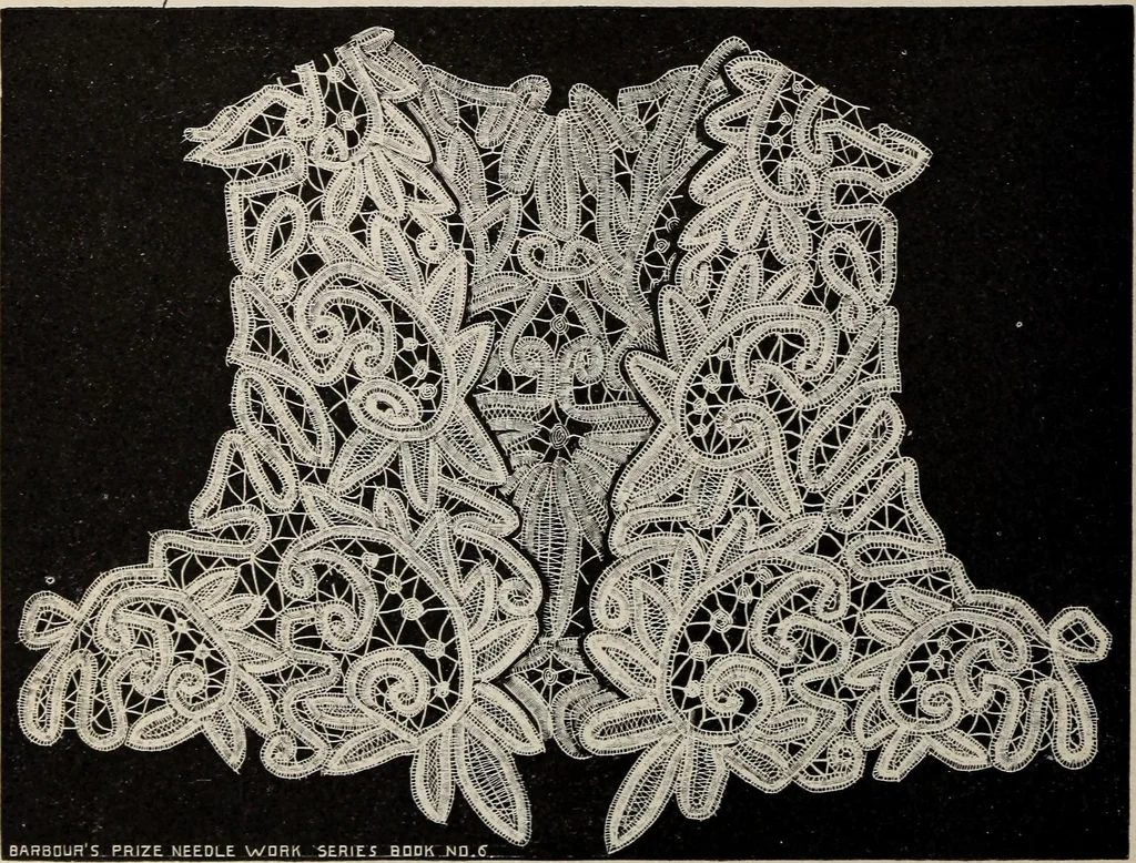 An illustration from A treatise on lace-making, embroidery, and needle-work with Irish flax threads, 1892, leaf 81