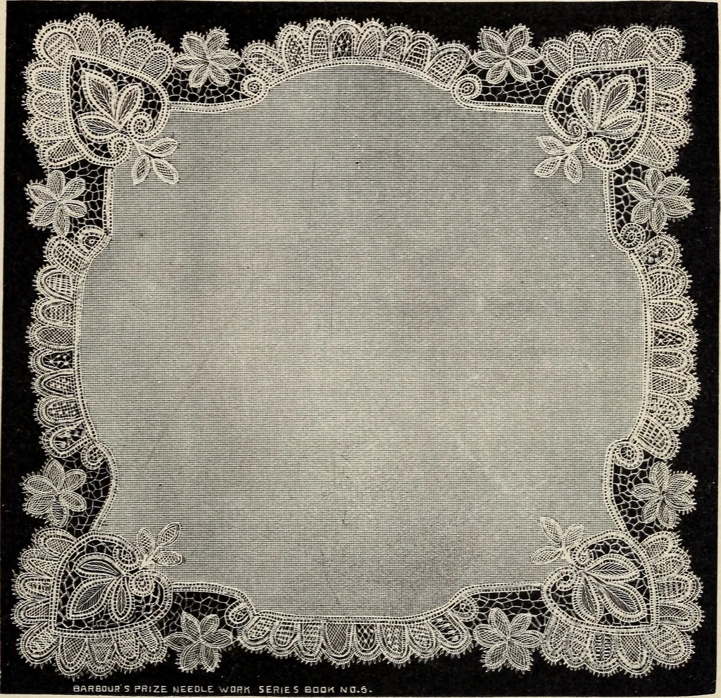 An illustration from A treatise on lace-making, embroidery, and needle-work with Irish flax threads, 1892, leaf 88