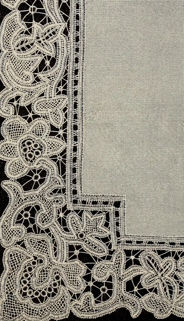 An illustration from A treatise on lace-making, embroidery, and needle-work with Irish flax threads, 1892, leaf 89