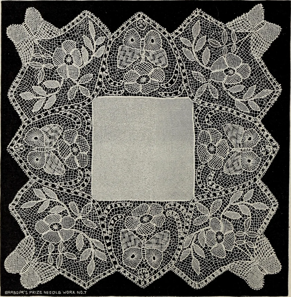 An illustration from A treatise on lace-making, embroidery, and needle-work with Irish flax threads, 1892, leaf 101