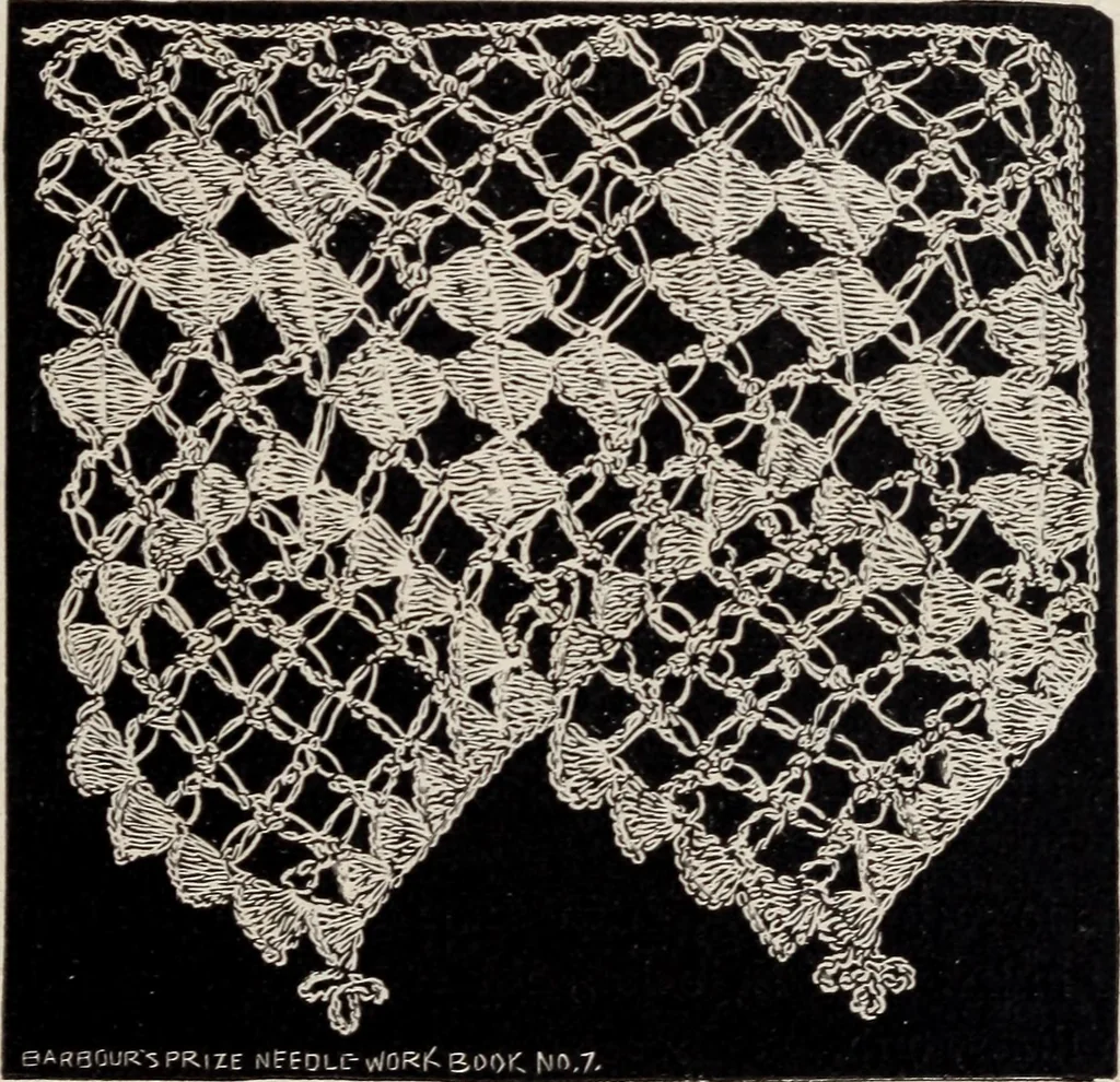 An illustration from A treatise on lace-making, embroidery, and needle-work with Irish flax threads, 1892, leaf 12