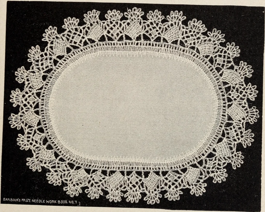 An illustration from A treatise on lace-making, embroidery, and needle-work with Irish flax threads, 1892, leaf 20