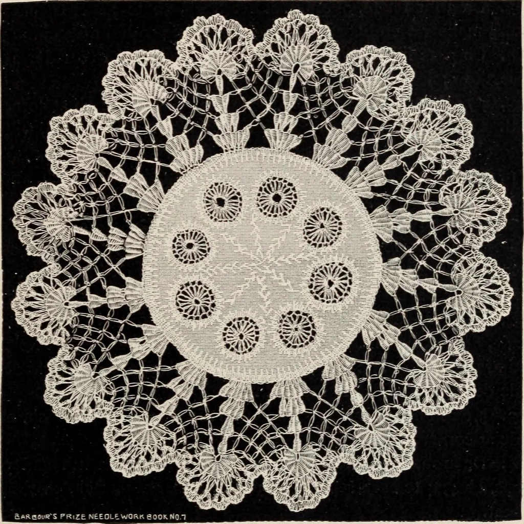 An illustration from A treatise on lace-making, embroidery, and needle-work with Irish flax threads, 1892, leaf 28