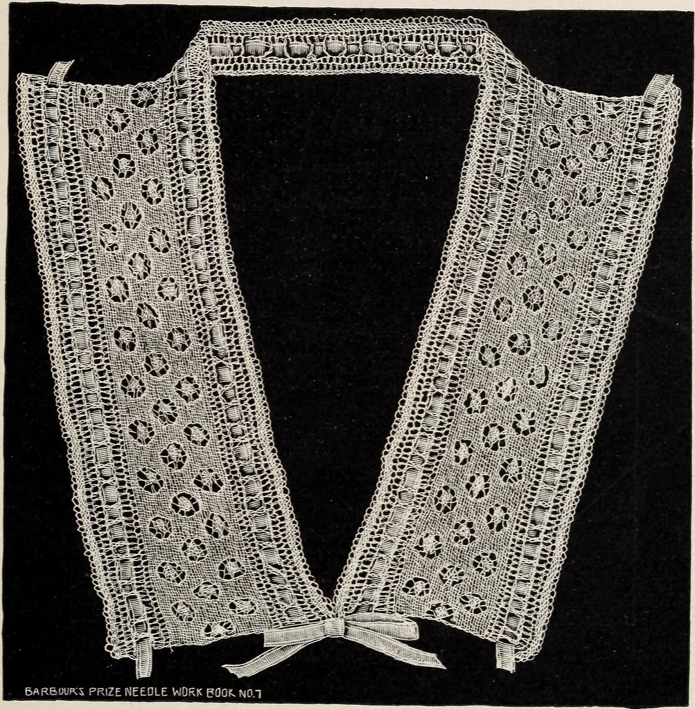 An illustration from A treatise on lace-making, embroidery, and needle-work with Irish flax threads, 1892, leaf 48