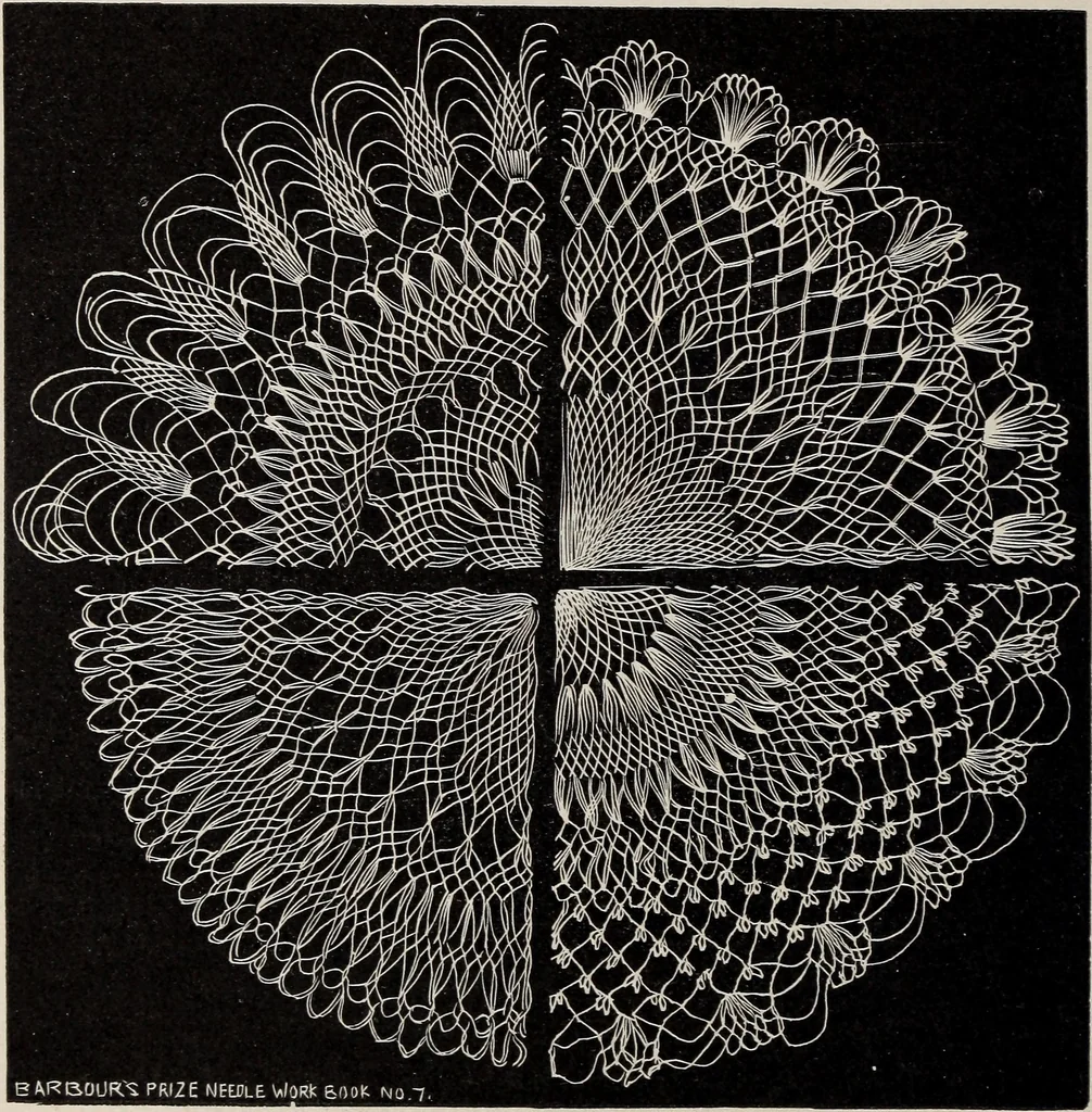 An illustration from A treatise on lace-making, embroidery, and needle-work with Irish flax threads, 1892, leaf 53
