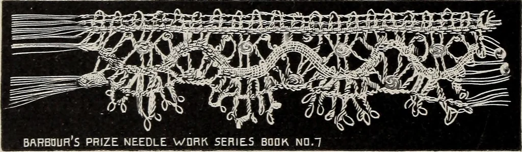 An illustration from A treatise on lace-making, embroidery, and needle-work with Irish flax threads, 1892, leaf 55
