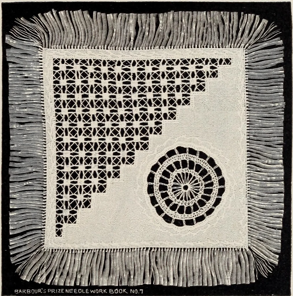 An illustration from A treatise on lace-making, embroidery, and needle-work with Irish flax threads, 1892, leaf 64