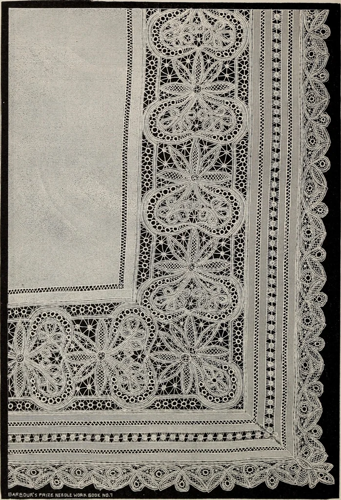 An illustration from A treatise on lace-making, embroidery, and needle-work with Irish flax threads, 1892, leaf 87