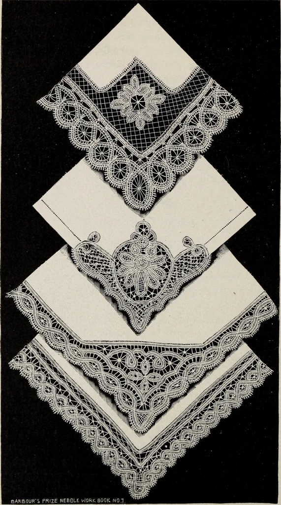 An illustration from A treatise on lace-making, embroidery, and needle-work with Irish flax threads, 1892, leaf 95