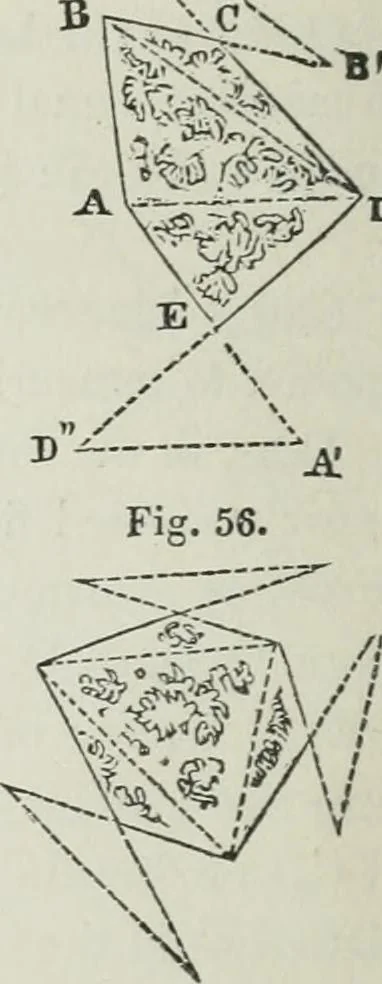 An illustration from A treatise on land-surveying; comprising the theory developed from five elementary principles; and the practice with the chain alone, the compass, the transit, the theodolite, the plane table, &c. Illustrated by four hundred engravings, and a magnetic chart, 1875, leaf 75