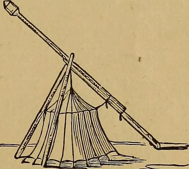 An illustration from A treatise on levelling, topography, and higher surveying, 1876, leaf 178