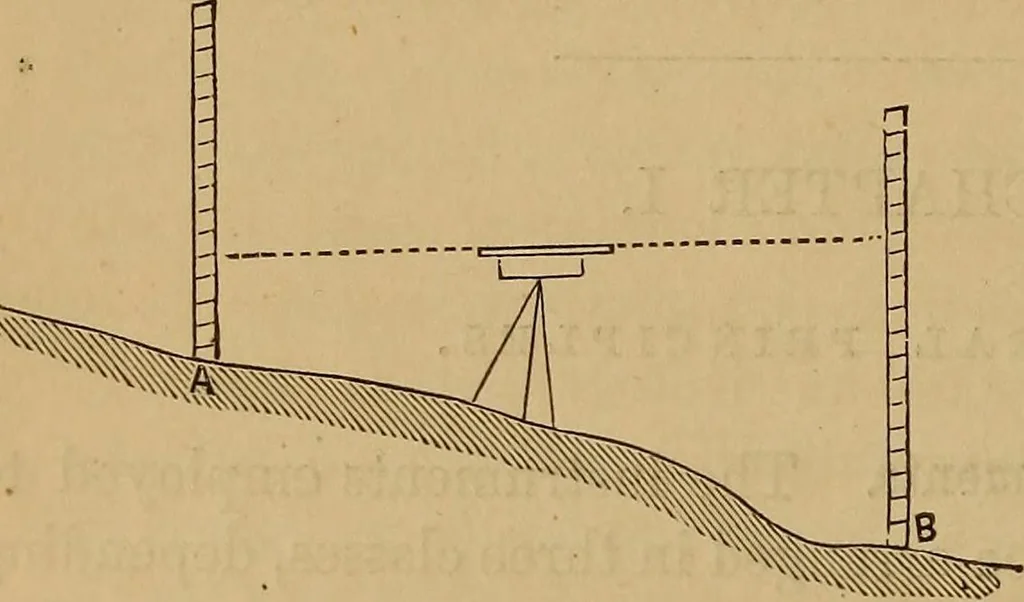 An illustration from A treatise on levelling, topography, and higher surveying, 1876, leaf 25