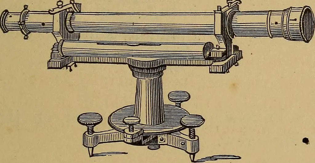 An illustration from A treatise on levelling, topography, and higher surveying, 1876, leaf 42