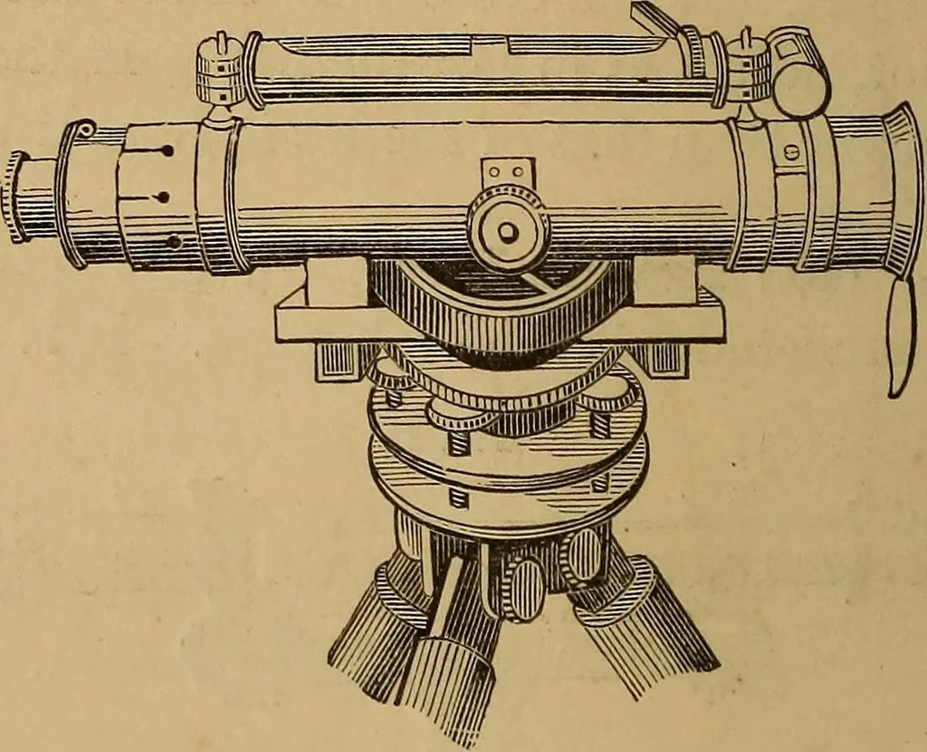 An illustration from A treatise on levelling, topography, and higher surveying, 1876, leaf 43