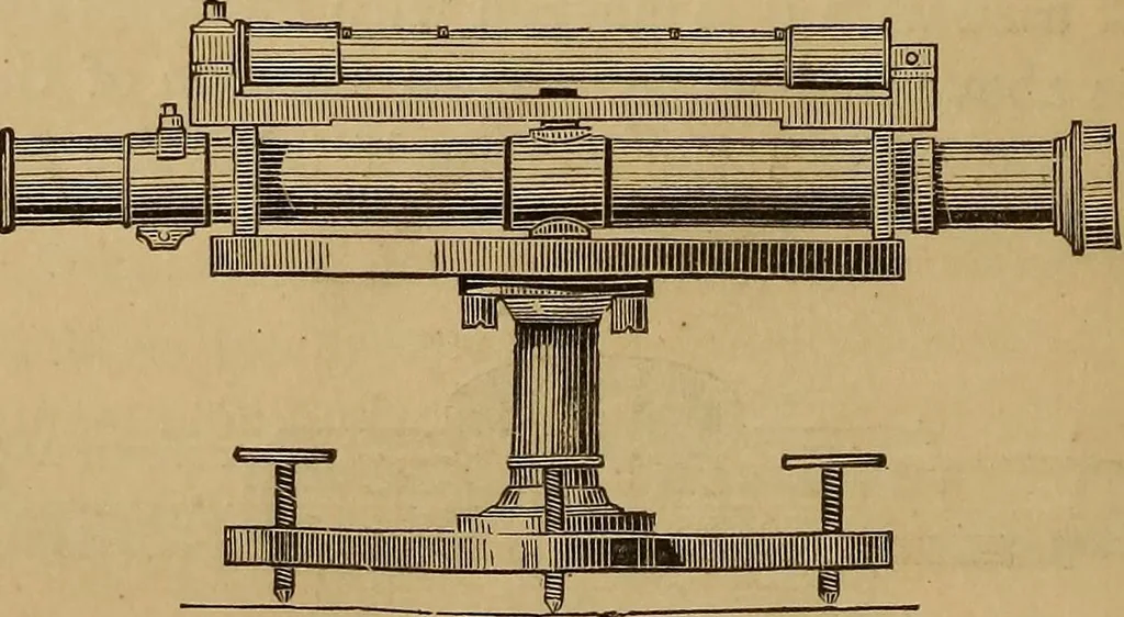 An illustration from A treatise on levelling, topography, and higher surveying, 1876, leaf 43
