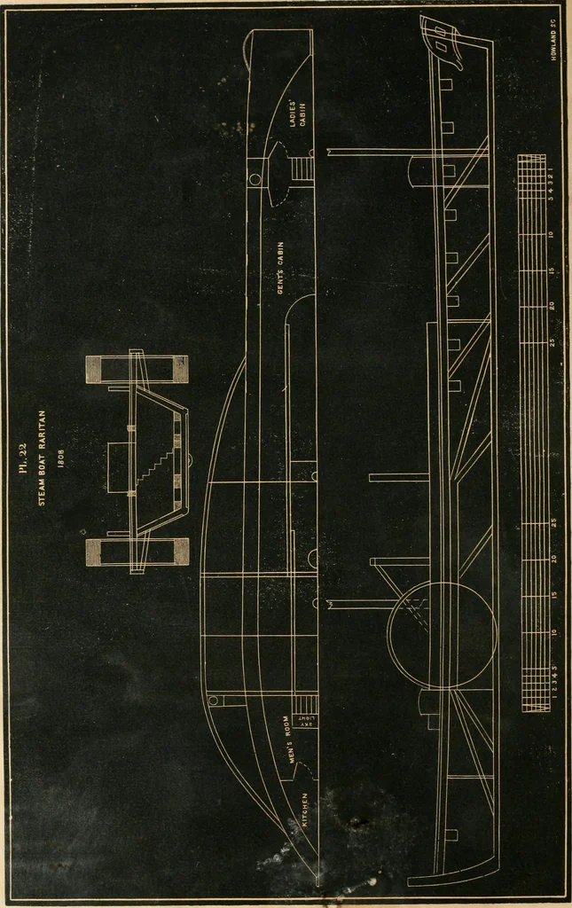 An illustration from Treatise on marine and naval architecture, or, Theory and practice blended in ship building. Illustrated with more than 50 engravings, 1852, leaf 401