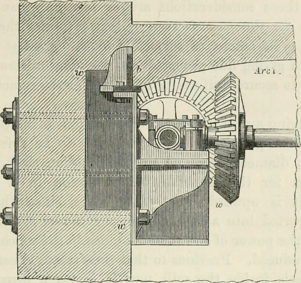 An illustration from Treatise on mills and mill work, 1861, leaf 124
