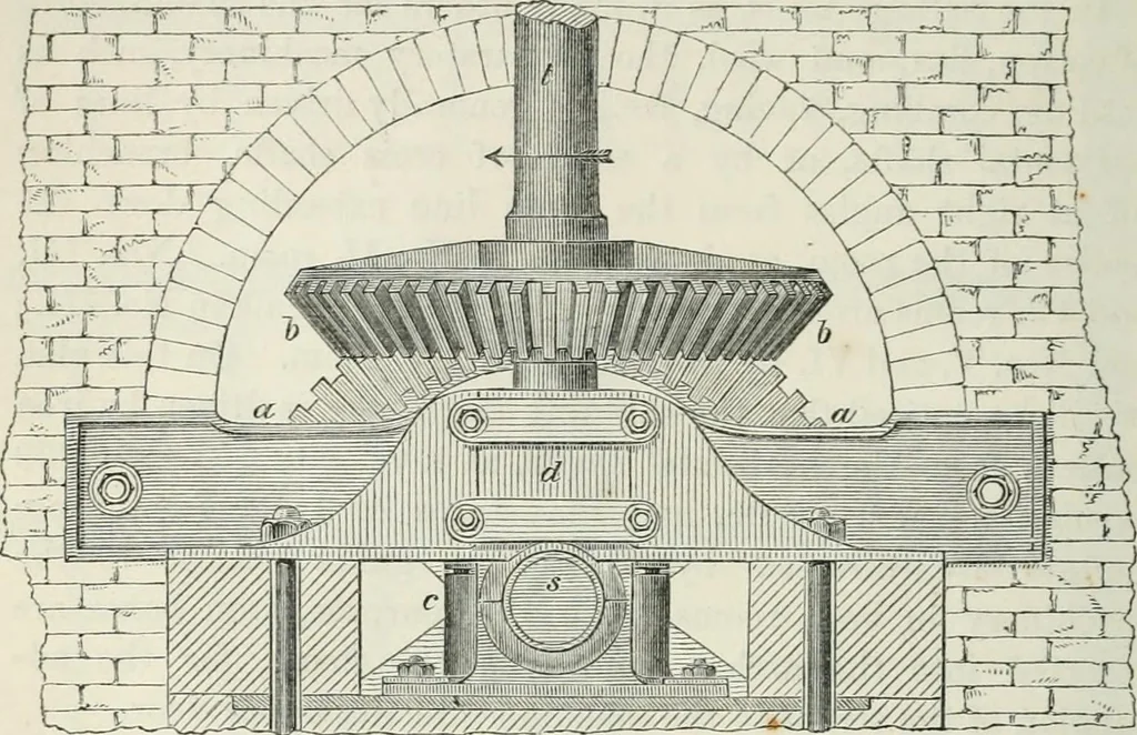 An illustration from Treatise on mills and mill work, 1861, leaf 131