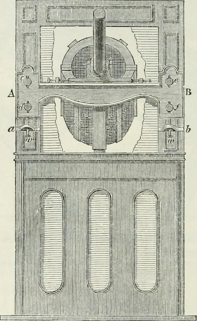 An illustration from Treatise on mills and mill work, 1861, leaf 177