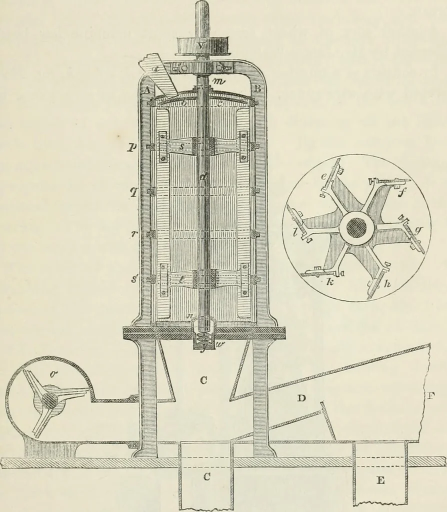 An illustration from Treatise on mills and mill work, 1861, leaf 178