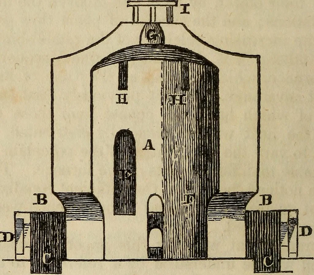 An illustration from A treatise on the origin, progressive improvement, and present state of the manufacture of porcelain and glass, 1832, leaf 59