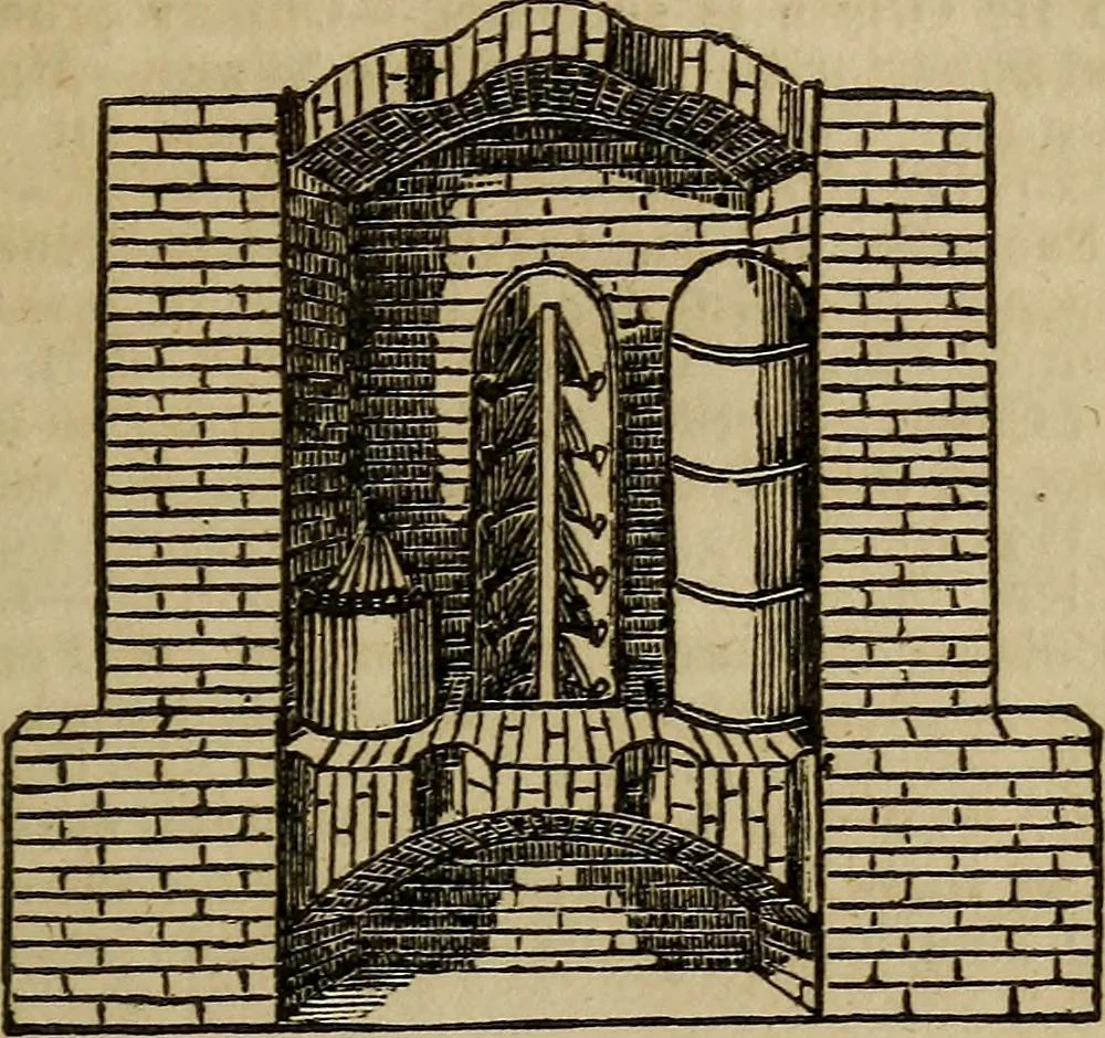 An illustration from A treatise on the origin, progressive improvement, and present state of the manufacture of porcelain and glass, 1832, leaf 90