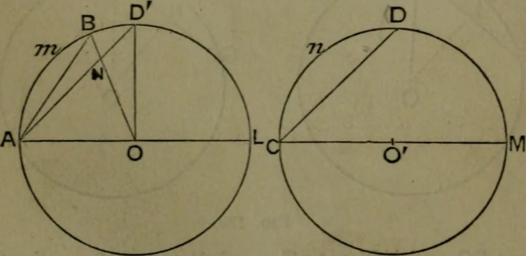 An illustration from A treatise on special or elementary geometry, 1877, leaf 101