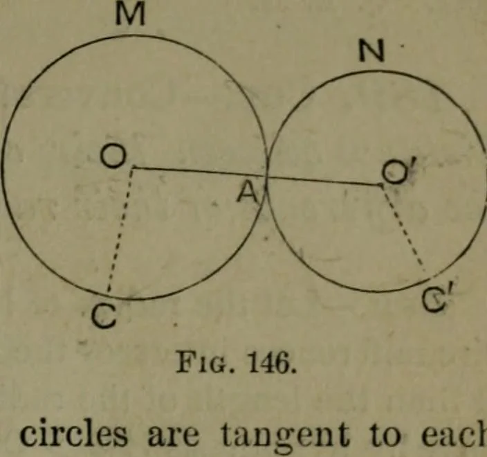 An illustration from A treatise on special or elementary geometry, 1877, leaf 110
