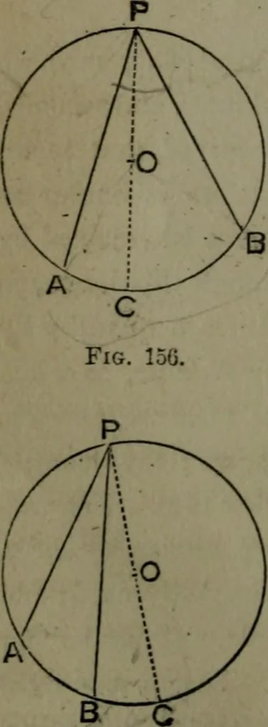 An illustration from A treatise on special or elementary geometry, 1877, leaf 119