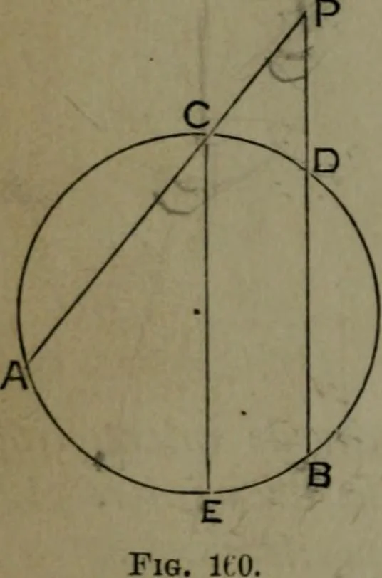 An illustration from A treatise on special or elementary geometry, 1877, leaf 121
