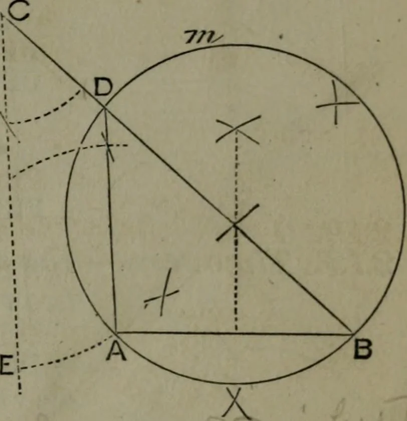 An illustration from A treatise on special or elementary geometry, 1877, leaf 124