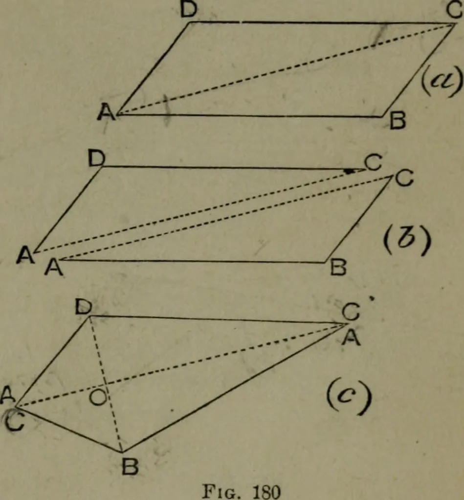 An illustration from A treatise on special or elementary geometry, 1877, leaf 130
