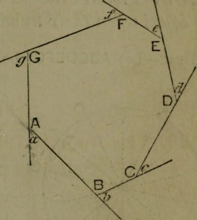 An illustration from A treatise on special or elementary geometry, 1877, leaf 134