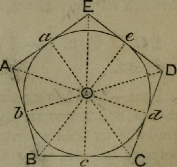 An illustration from A treatise on special or elementary geometry, 1877, leaf 136