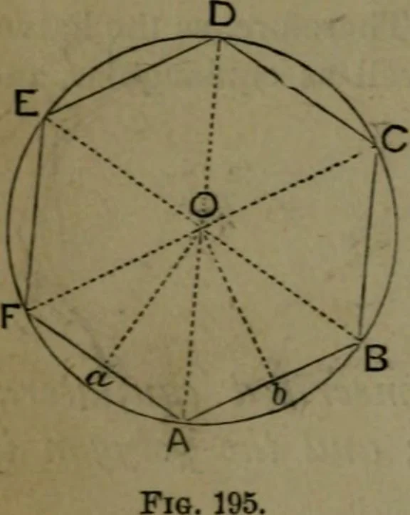 An illustration from A treatise on special or elementary geometry, 1877, leaf 137