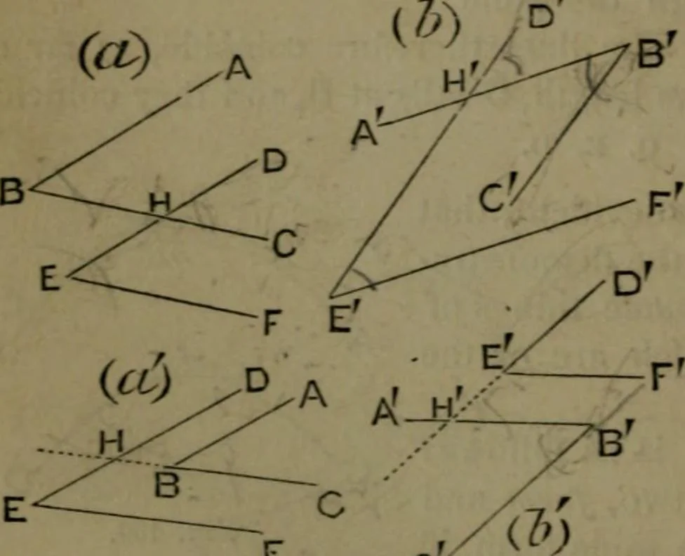 An illustration from A treatise on special or elementary geometry, 1877, leaf 143