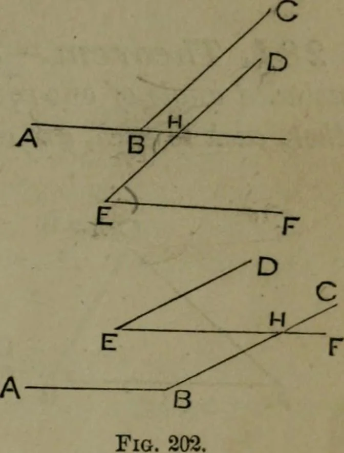 An illustration from A treatise on special or elementary geometry, 1877, leaf 144