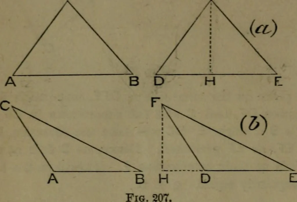An illustration from A treatise on special or elementary geometry, 1877, leaf 147