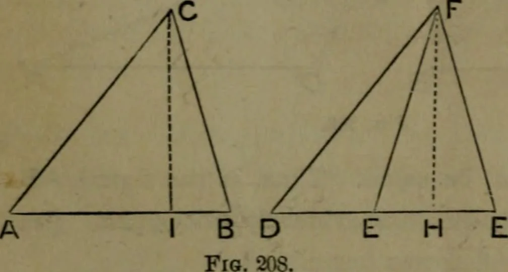 An illustration from A treatise on special or elementary geometry, 1877, leaf 147