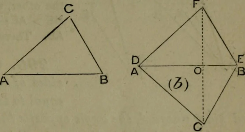 An illustration from A treatise on special or elementary geometry, 1877, leaf 148