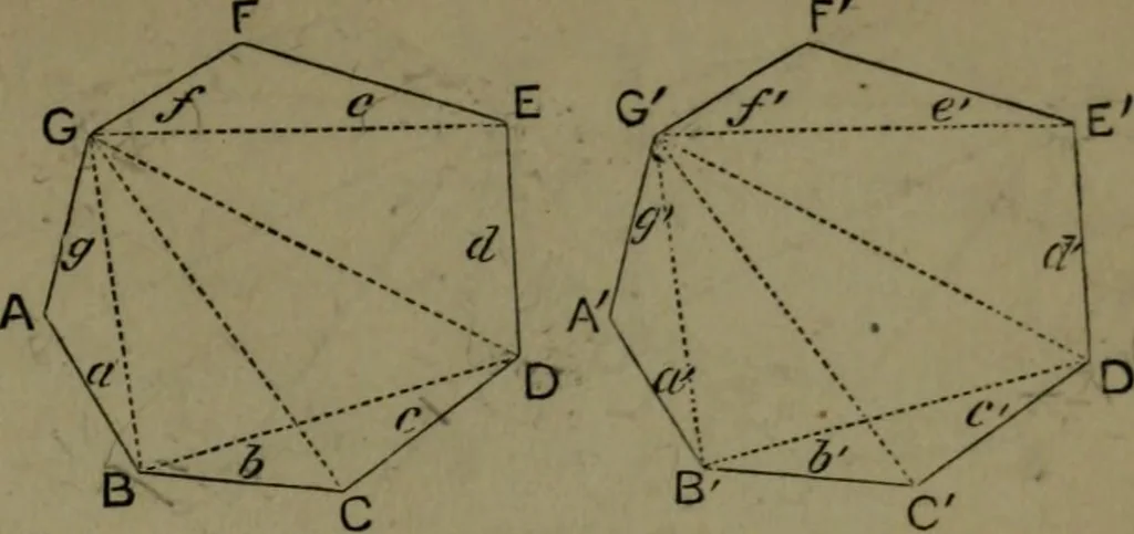An illustration from A treatise on special or elementary geometry, 1877, leaf 152