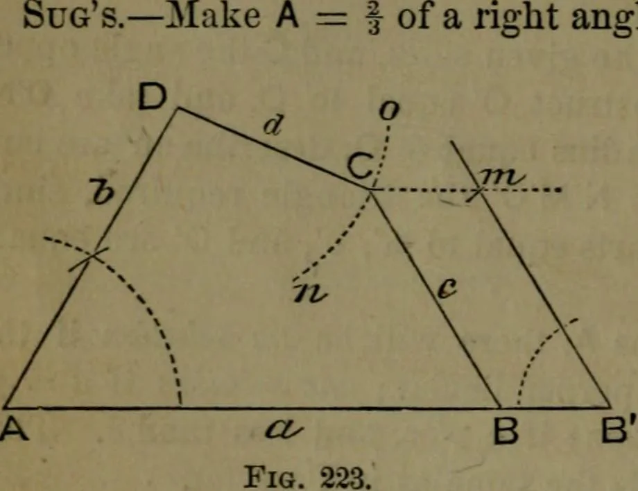 An illustration from A treatise on special or elementary geometry, 1877, leaf 157