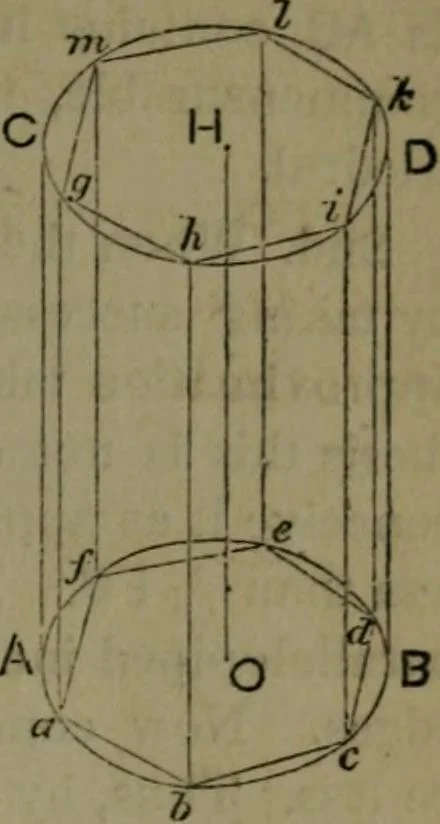 An illustration from A treatise on special or elementary geometry, 1877, leaf 214