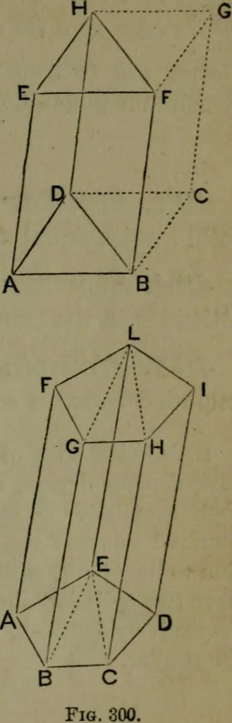 An illustration from A treatise on special or elementary geometry, 1877, leaf 216