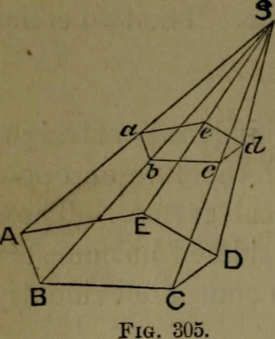 An illustration from A treatise on special or elementary geometry, 1877, leaf 223