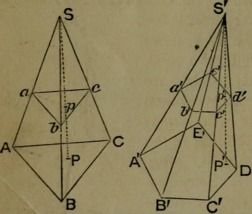 An illustration from A treatise on special or elementary geometry, 1877, leaf 223