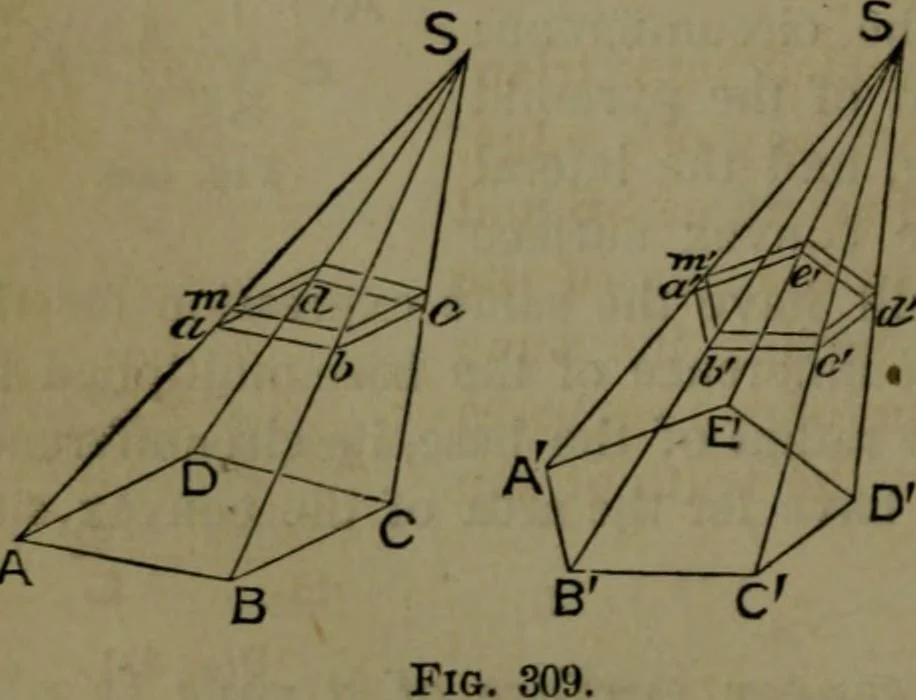 An illustration from A treatise on special or elementary geometry, 1877, leaf 225