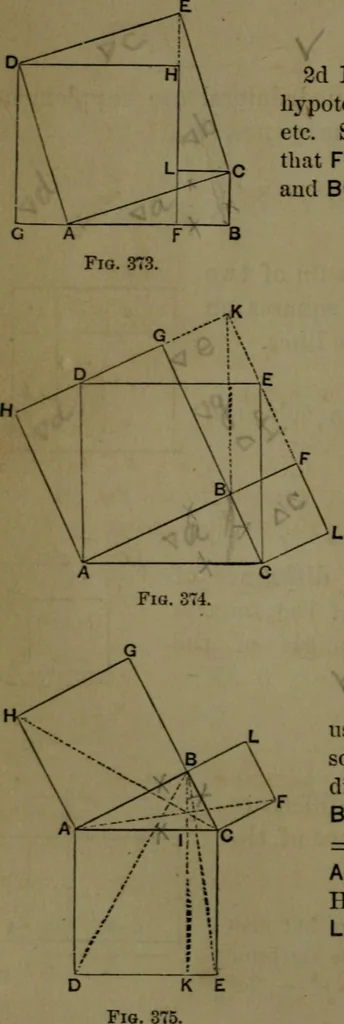An illustration from A treatise on special or elementary geometry, 1877, leaf 269