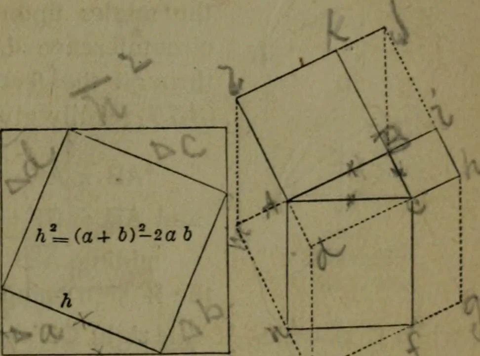 An illustration from A treatise on special or elementary geometry, 1877, leaf 270