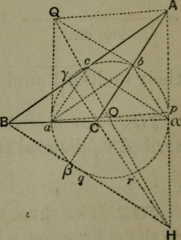 An illustration from A treatise on special or elementary geometry, 1877, leaf 276
